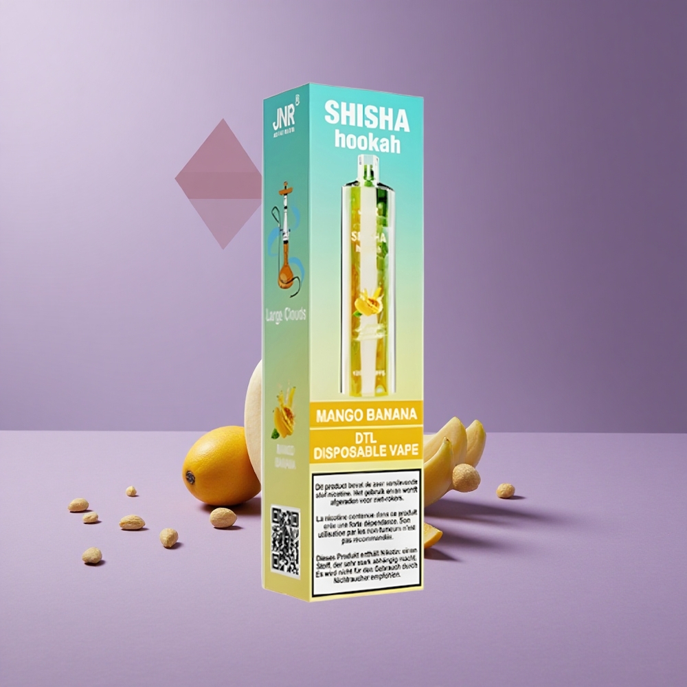 JNR Shisha Hookah 12000 Puffs Mango Plátano 24ml Tipo-C