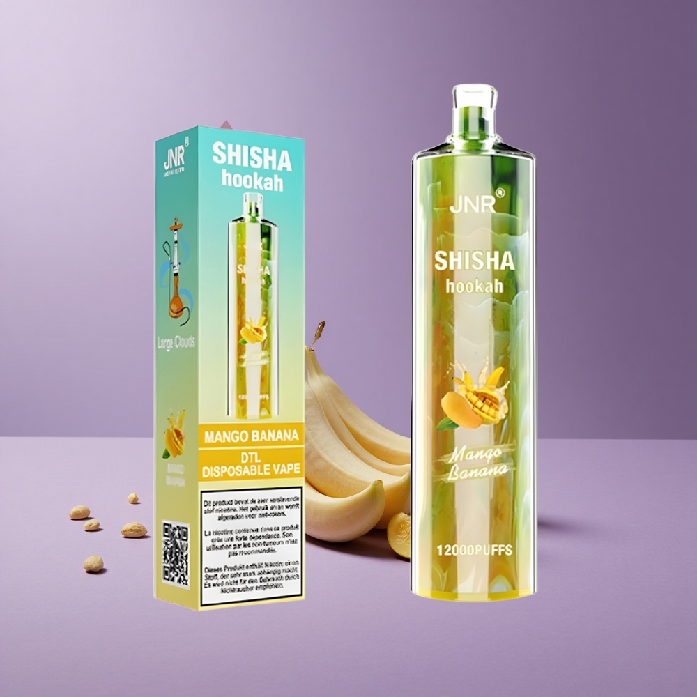 JNR Shisha Hookah 12000 Puffs Mango Plátano 24ml Tipo-C