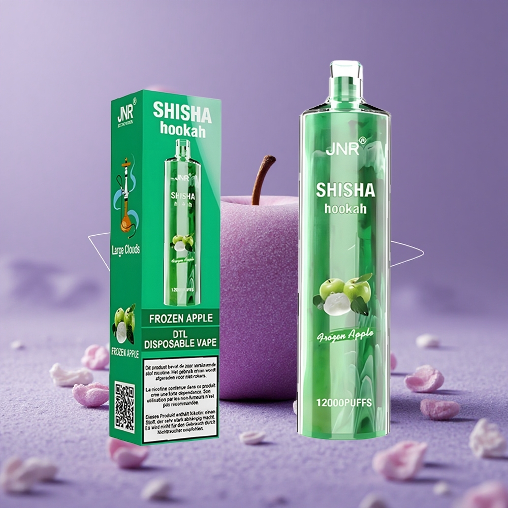 JNR Shisha Hookah 12000 Puffs Manzana Helada con Batería 750mAh y Capacidad 24ml