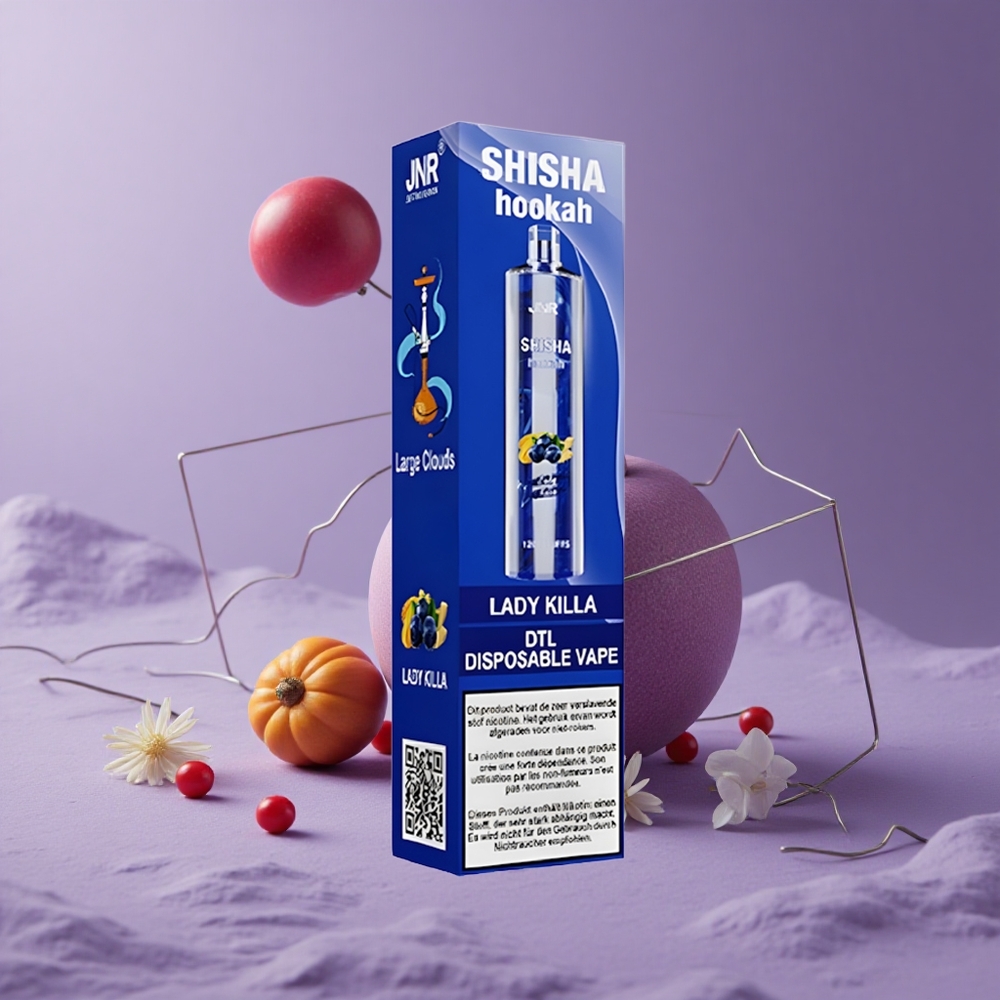 JNR Shisha Hookah 12000 Puffs Vape Desechable Lady Killa Capacidad de batería: 750mAh Contenido de nicotina: 0%, 2%