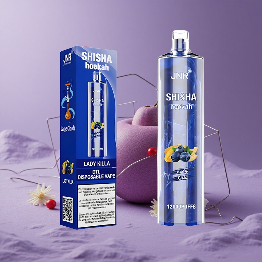 JNR Shisha Hookah 12000 Puffs Vape Desechable Lady Killa Capacidad de batería: 750mAh Contenido de nicotina: 0%, 2%