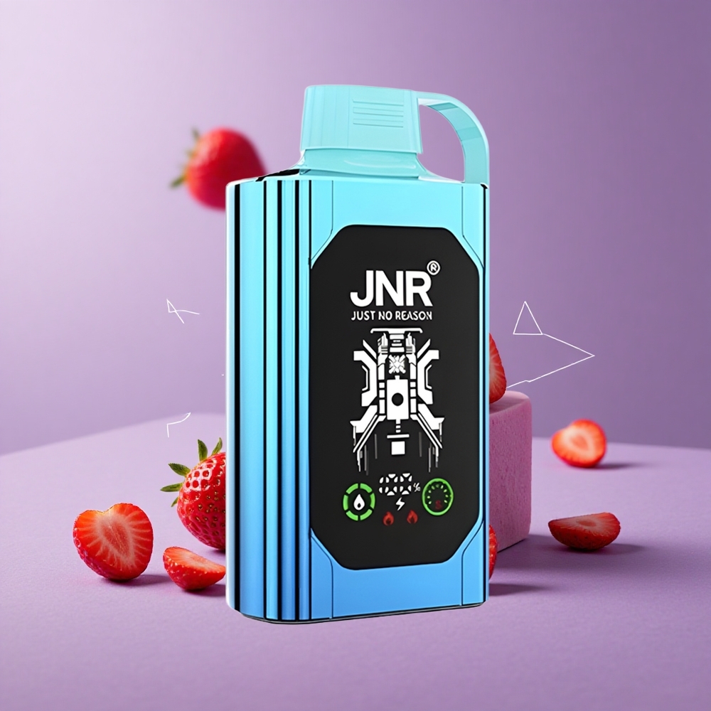 JNR Shisha Hookah Box 20500 Puffs Fresa Frambuesa Caramelo Pantalla HD Carga Rápida Tipo-C