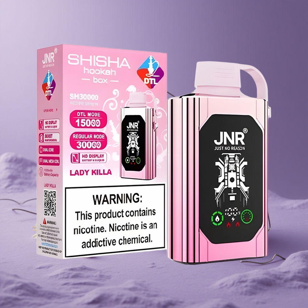 JNR Shisha Hookah Box 20500 Puffs Pantalla HD 25ml Lady Killa Vape Desechable