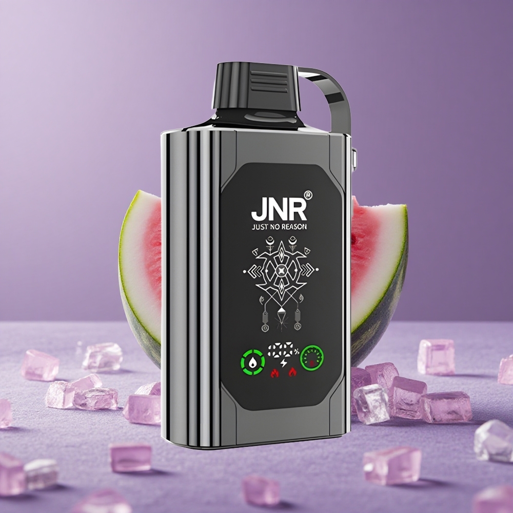 JNR Shisha Hookah Box 20500 Puffs Pantalla HD Sandía Helada Dual Mesh Coil