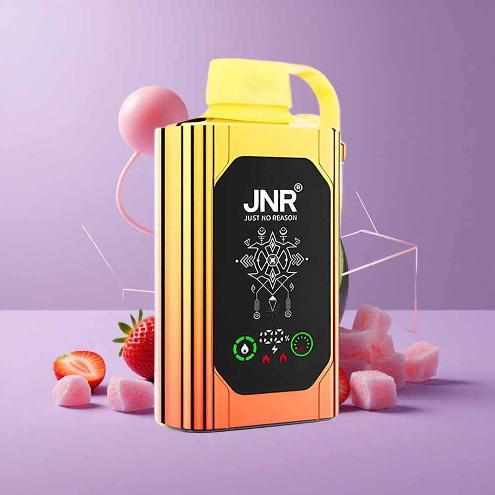JNR Shisha Hookah Box 20500 Puffs Sandía Fresa Chicle Pantalla HD Carga Rápida Tipo-C