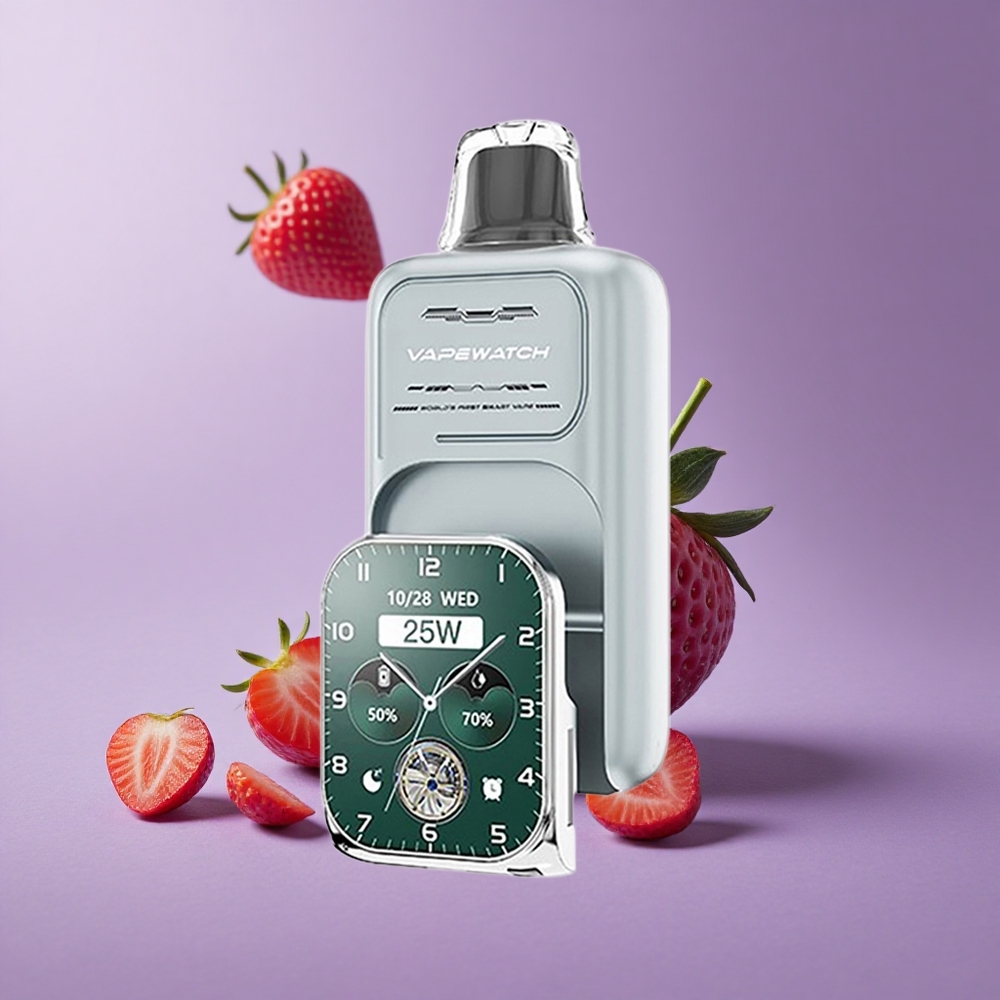 JNR Vape Watch 30000 Puffs Fresa Hielo Capacidad de Batería 1000mAh Tipo de Bobina Dual Mesh Coil