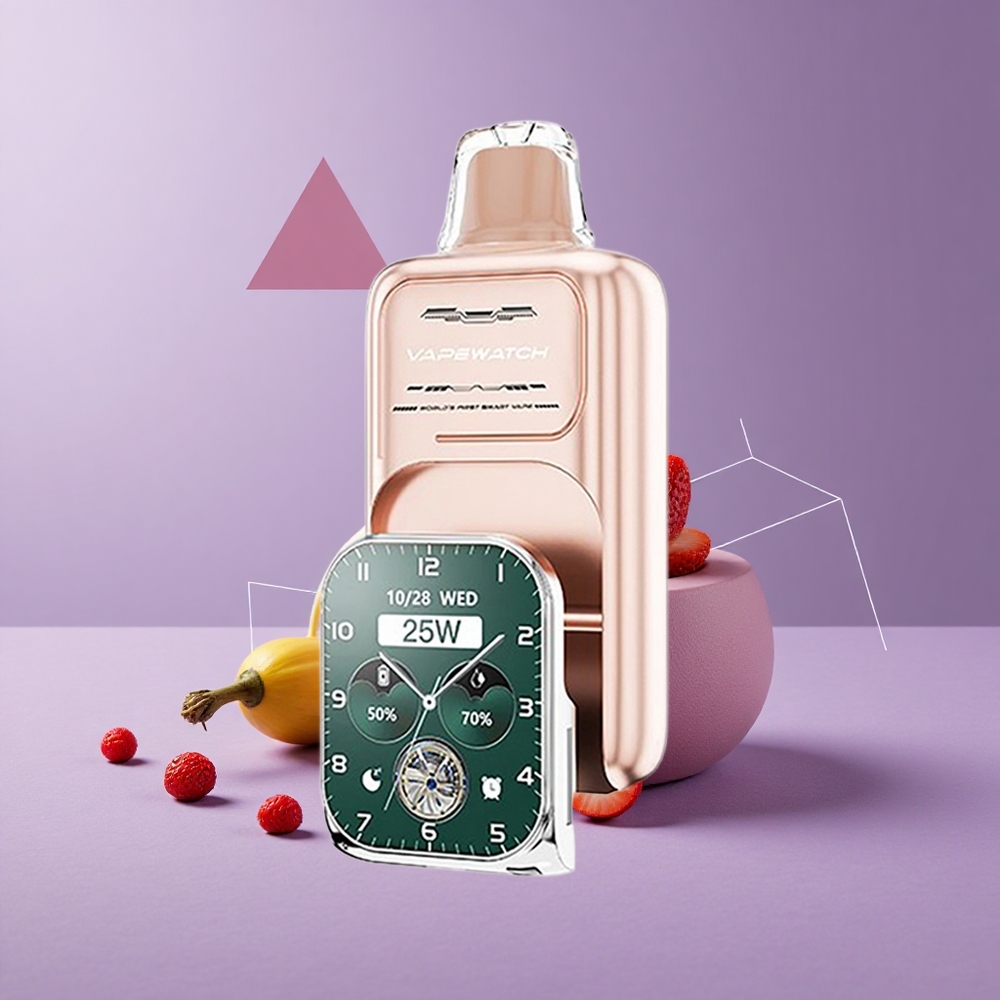 JNR Vape Watch 30000 Puffs Fresa Plátano Capacidad de Batería 1000mAh Coil Dual Mesh