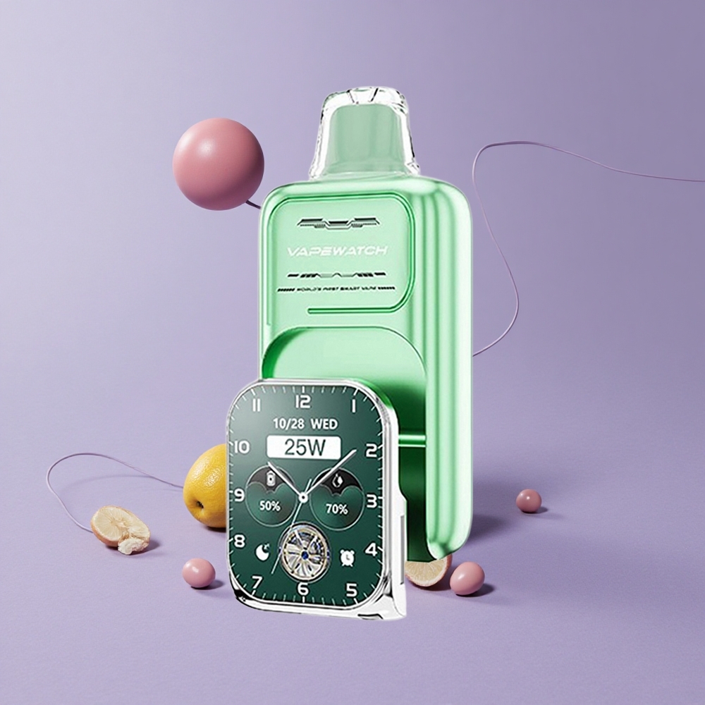 JNR Vape Watch 30000 Puffs Menta de Miami Capacidad de Batería 1000mAh Tipo de Bobina Dual Mesh Coil