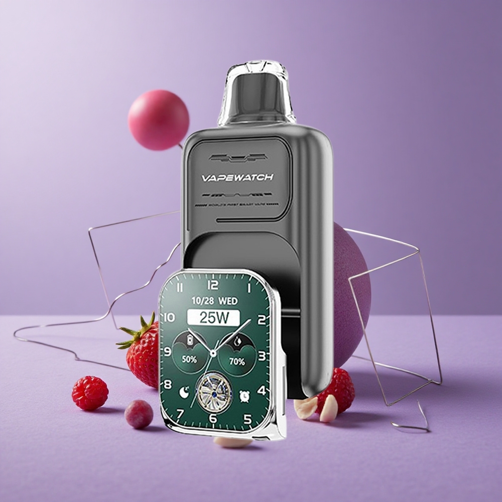 JNR Vape Watch 30000 Puffs Triple Berry Capacidad de Batería: 1000mAh Tipo de Bobina: Bobina Dual Mesh