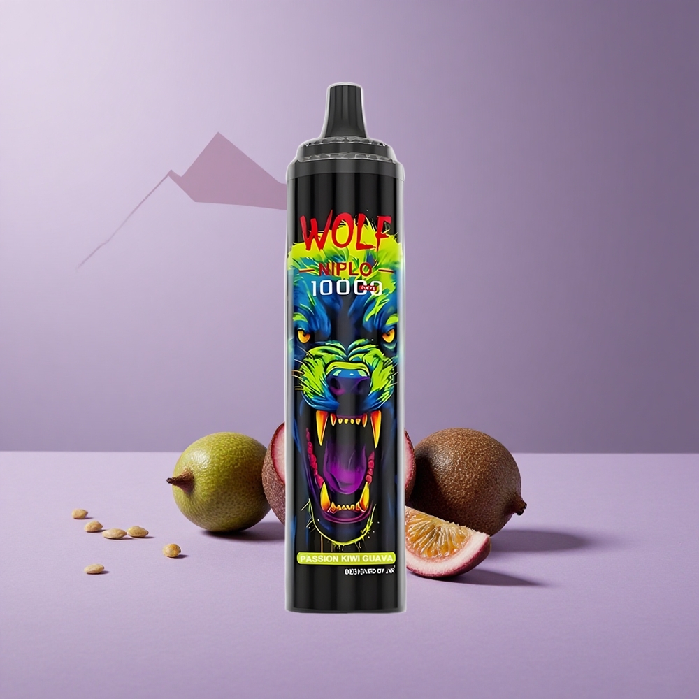 JNR Wolf Niplo 10000 Puffs Maracuyá Guayaba Capacidad de Batería 650mAh Carga Rápida Tipo-C