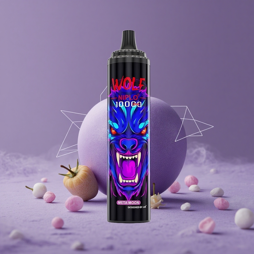 JNR Wolf Niplo 10000 Puffs Meta Luna Capacidad de Batería 650mAh Tipo-C Carga Rápida