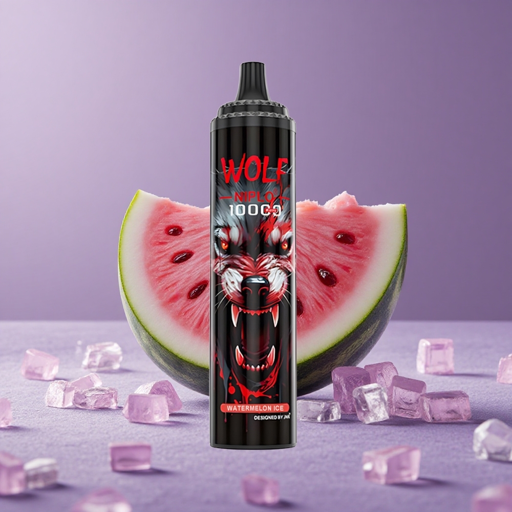 JNR Wolf Niplo 10000 Puffs Sandía Helada 20ml Tipo-C