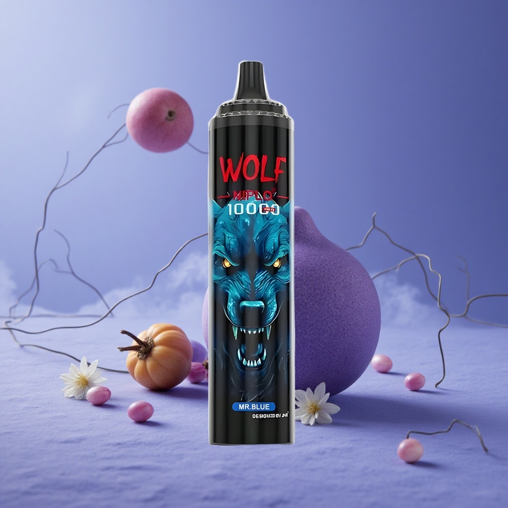 JNR Wolf Niplo 10000 Puffs Vape Desechable Sr Azul Carga Rápida Tipo-C 20ml